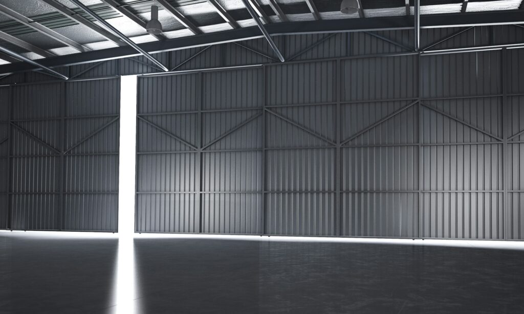 3d rendering beautiful empty warehouse